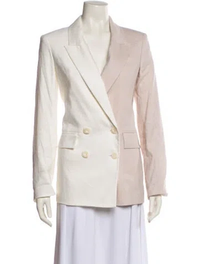 Pre-owned Veronica Beard Linen Blazer In Neutral