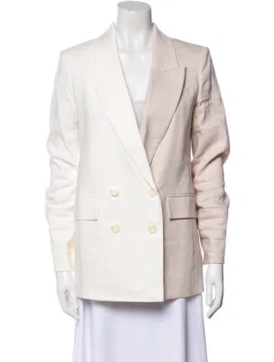 Pre-owned Veronica Beard Linen Blazer In Neutral