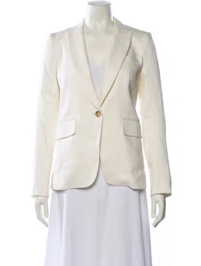 Pre-owned Veronica Beard Linen Blazer In Neutral