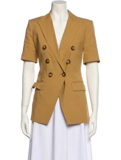 Pre-owned Veronica Beard Linen Blazer In Neutral