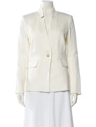 Pre-owned Veronica Beard Linen Blazer In Neutral