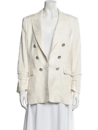 Pre-owned Veronica Beard Linen Blazer In Neutral