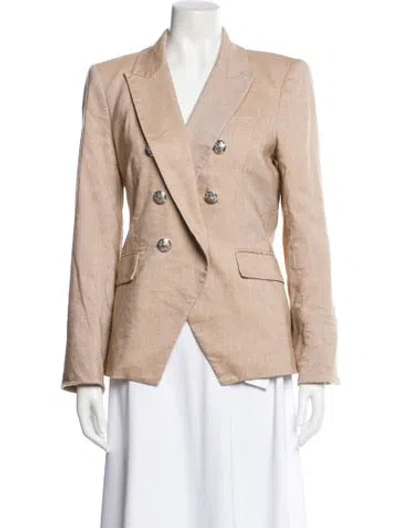 Pre-owned Veronica Beard Linen Blazer In Neutral