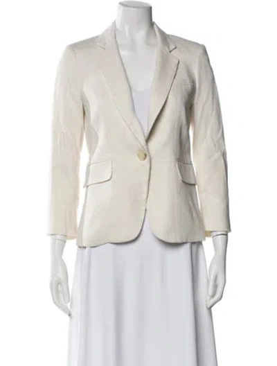 Pre-owned Veronica Beard Linen Blazer In Neutral