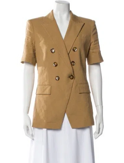 Pre-owned Veronica Beard Linen Blazer In Neutral