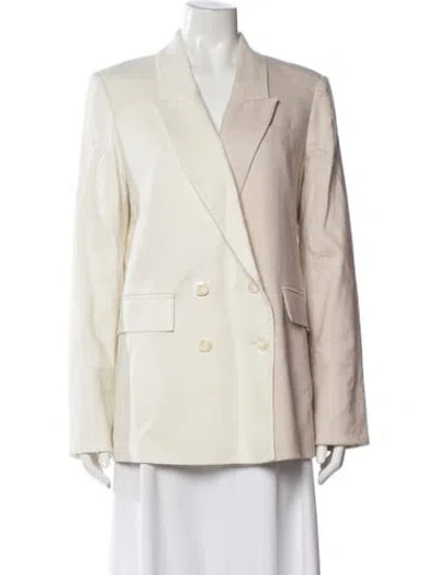 Pre-owned Veronica Beard Linen Blazer In Neutral