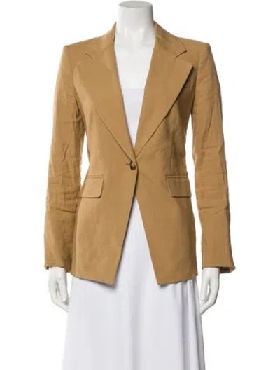 Pre-owned Veronica Beard Linen Blazer In Neutral