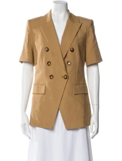 Pre-owned Veronica Beard Linen Blazer In Neutral