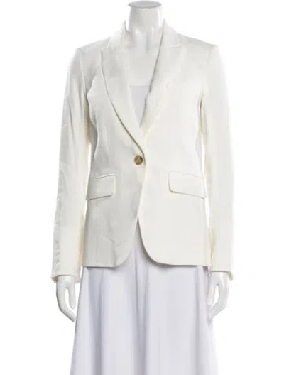 Pre-owned Veronica Beard Linen Blazer In Neutral