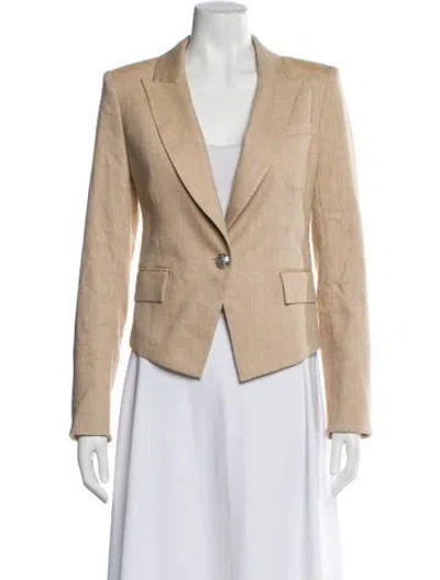 Pre-owned Veronica Beard Linen Blazer In Neutral