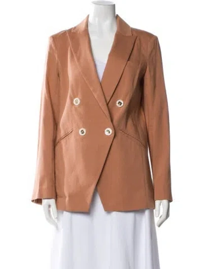 Pre-owned Veronica Beard Linen Blazer In Neutral