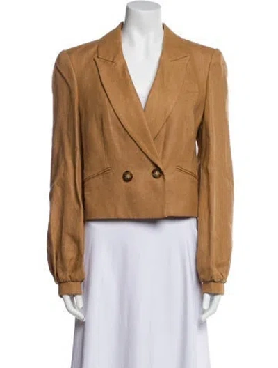 Pre-owned Veronica Beard Linen Blazer In Neutral