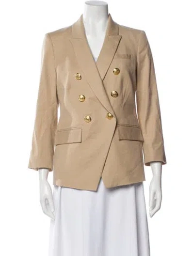 Pre-owned Veronica Beard Linen Blazer In Neutral