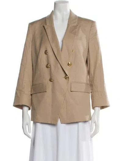 Pre-owned Veronica Beard Linen Blazer In Neutral