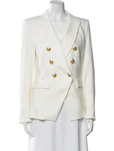 Pre-owned Veronica Beard Linen Blazer In Neutral