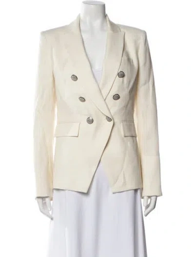 Pre-owned Veronica Beard Linen Blazer In Neutral
