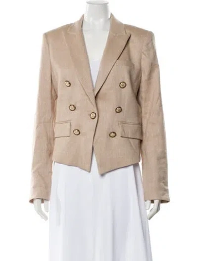 Pre-owned Veronica Beard Linen Blazer In Neutral