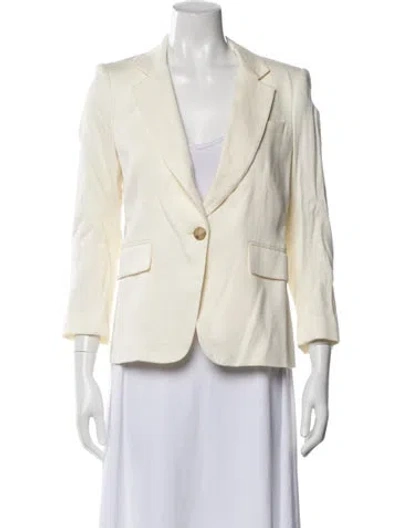 Pre-owned Veronica Beard Linen Blazer In Neutral