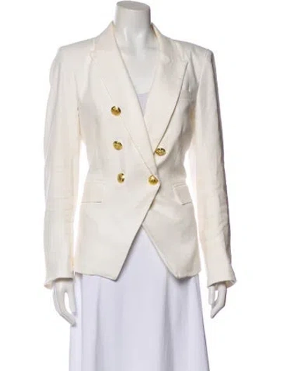 Pre-owned Veronica Beard Linen Blazer In Neutral