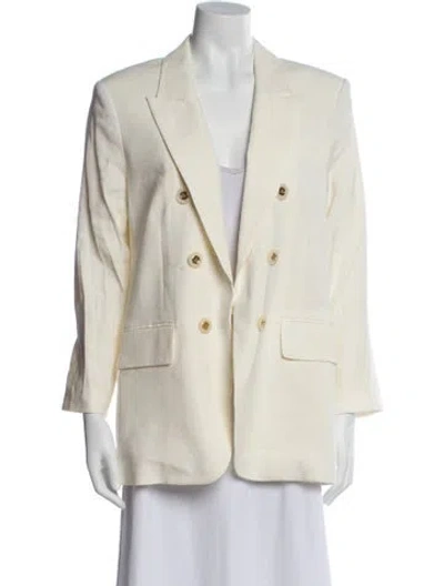 Pre-owned Veronica Beard Linen Blazer In Neutral