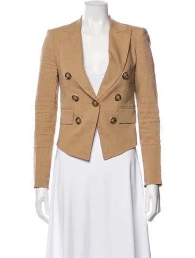 Pre-owned Veronica Beard Linen Blazer In Neutral