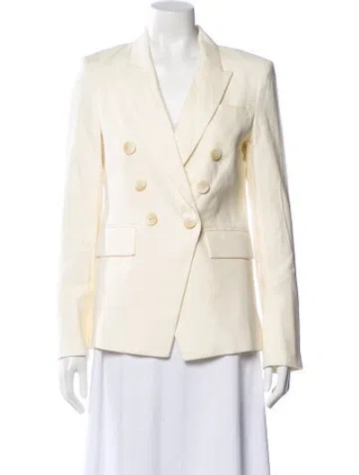 Pre-owned Veronica Beard Linen Blazer In Neutral