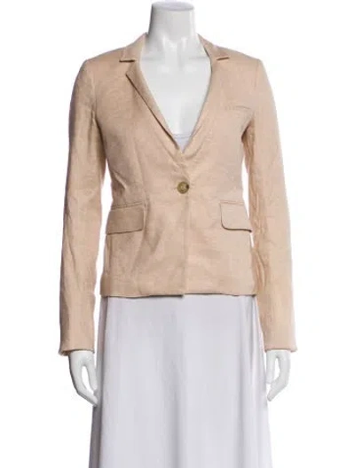 Pre-owned Veronica Beard Linen Blazer In Neutral