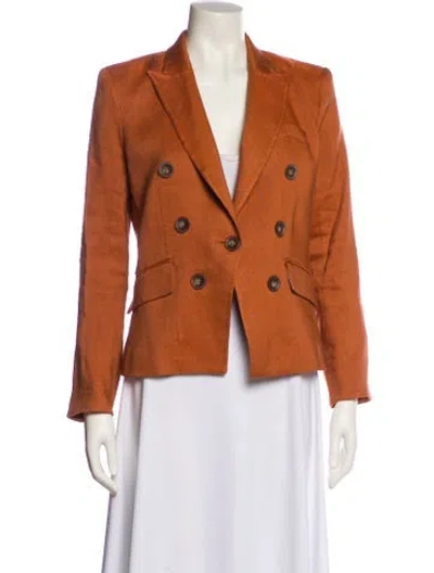 Pre-owned Veronica Beard Linen Blazer In Neutral