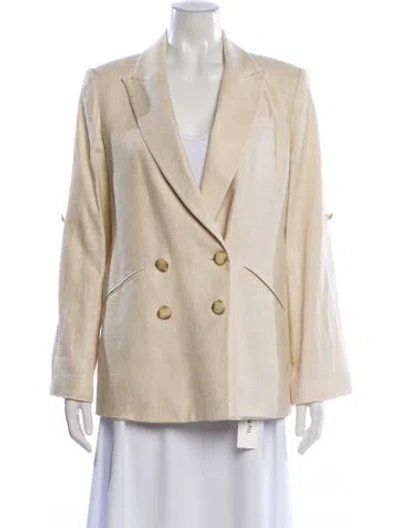 Pre-owned Veronica Beard Linen Blazer In Neutral