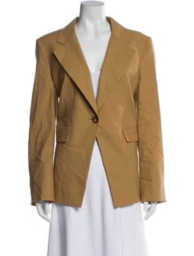 Pre-owned Veronica Beard Linen Blazer In Neutral
