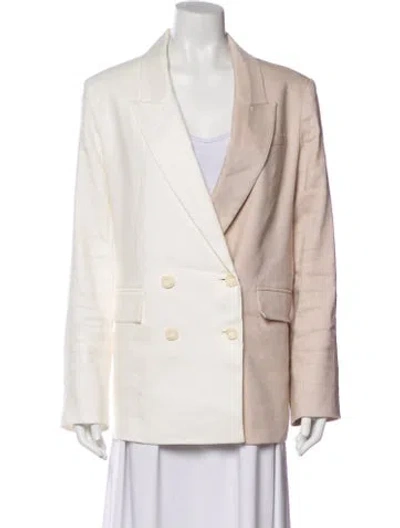 Pre-owned Veronica Beard Linen Blazer In Neutral
