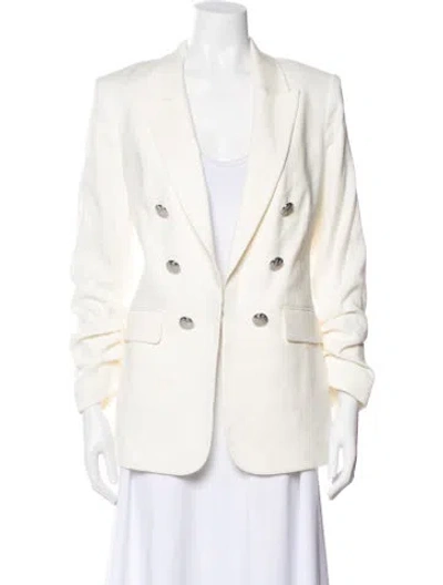 Pre-owned Veronica Beard Linen Blazer In Neutral
