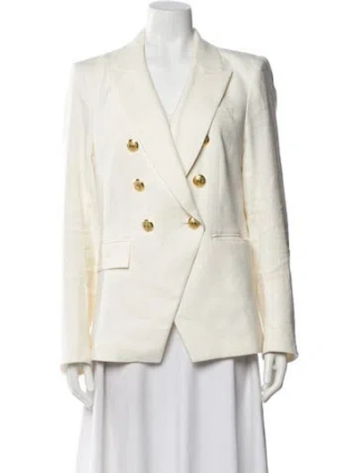 Pre-owned Veronica Beard Linen Blazer In Neutral