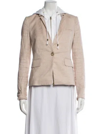 Pre-owned Veronica Beard Linen Blazer In Neutral