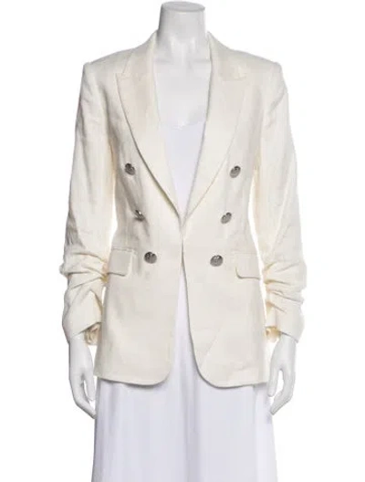 Pre-owned Veronica Beard Linen Blazer In Neutral