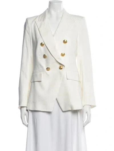 Pre-owned Veronica Beard Linen Blazer In Neutral