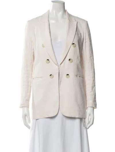 Pre-owned Veronica Beard Linen Blazer In Neutral