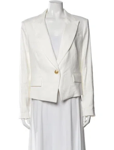 Pre-owned Veronica Beard Linen Blazer In Neutral
