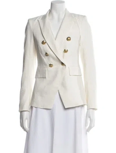 Pre-owned Veronica Beard Linen Blazer In Neutral