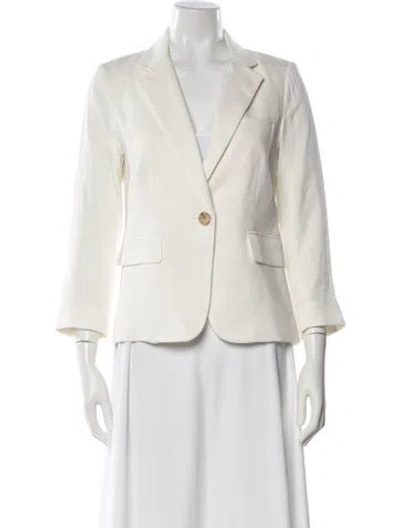 Pre-owned Veronica Beard Linen Blazer In Neutral
