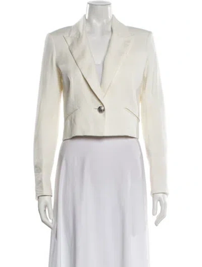 Pre-owned Veronica Beard Linen Blazer In Neutral