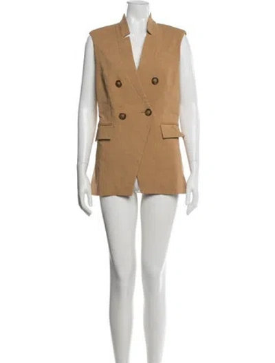 Pre-owned Veronica Beard Linen Blazer In Neutral
