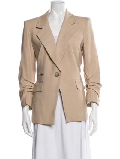 Pre-owned Veronica Beard Linen Blazer In Neutral