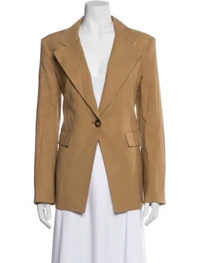 Pre-owned Veronica Beard Linen Blazer In Neutral