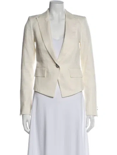 Pre-owned Veronica Beard Linen Blazer In Neutral
