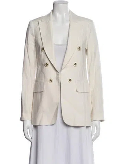 Pre-owned Veronica Beard Linen Blazer In Neutral
