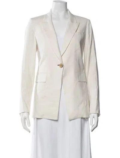 Pre-owned Veronica Beard Linen Blazer In Neutral