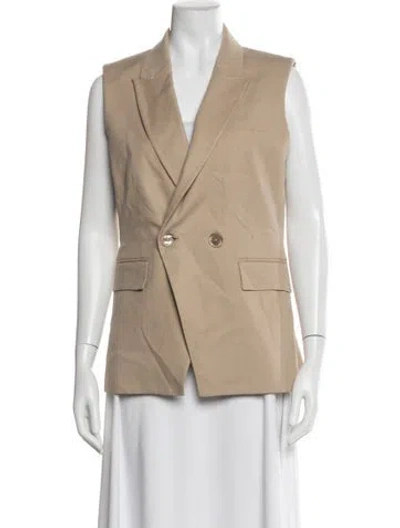 Pre-owned Veronica Beard Linen Blazer In Neutral