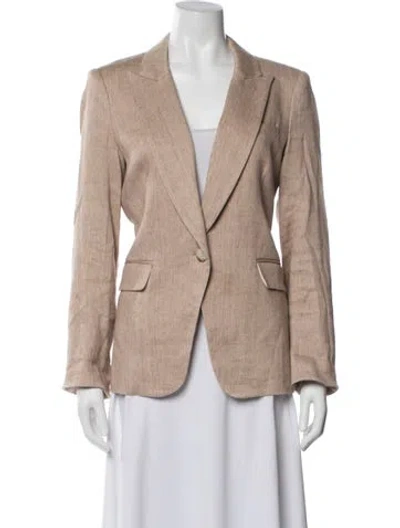 Pre-owned Veronica Beard Linen Blazer In Neutral