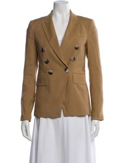 Pre-owned Veronica Beard Linen Blazer In Neutral